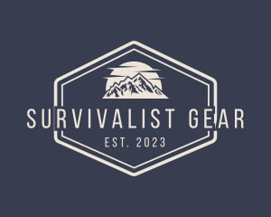 Mountain Hiking Signage logo design