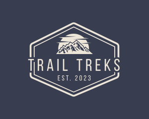 Mountain Hiking Signage logo design