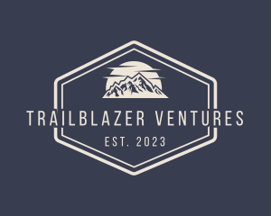 Mountain Hiking Signage logo design