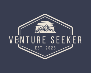 Mountain Hiking Signage logo design