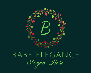 Holiday Christmas Wreath logo design