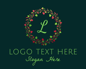 Holiday Christmas Wreath logo