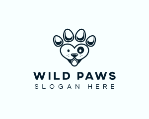 Pet Paw Dog logo design