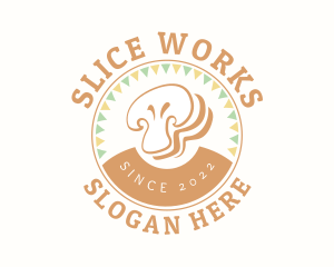 Mushroom Slice Restaurant logo design