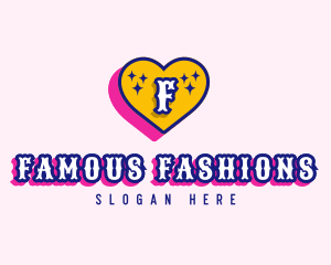 Heart Love Fashion logo design