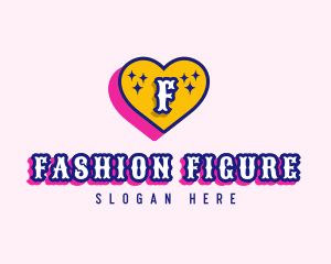 Heart Love Fashion logo design