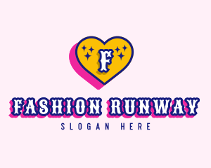 Heart Love Fashion logo design