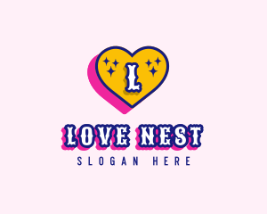 Heart Love Fashion logo design