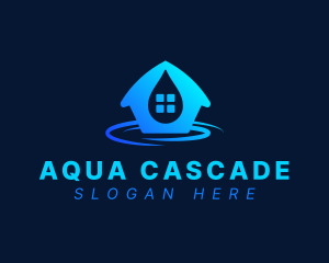 Aqua House Droplet logo design