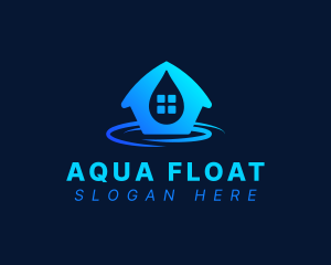 Aqua House Droplet logo design