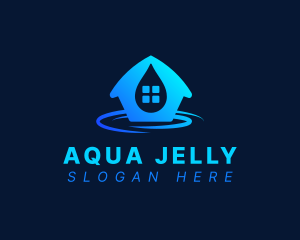 Aqua House Droplet logo design