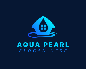 Aqua House Droplet logo design