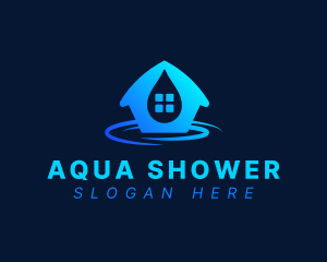 Aqua House Droplet logo design