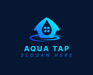 Aqua House Droplet logo design