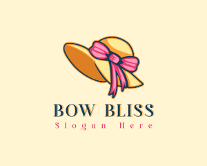 Ribbon Sun Hat  logo design