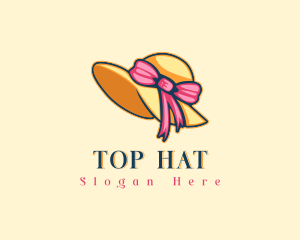 Ribbon Sun Hat  logo design