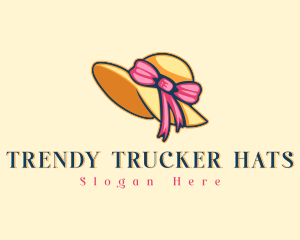 Ribbon Sun Hat  logo design