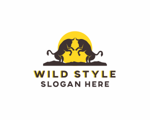 Wild Bull Fighting logo design