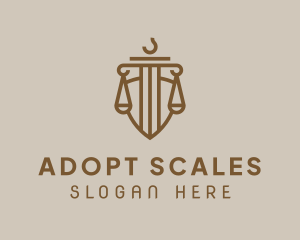 Brown Scale Notary logo design