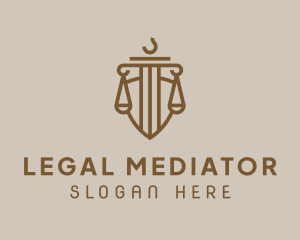 Brown Scale Notary logo design