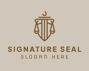 Brown Scale Notary logo