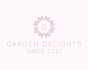 Garden Flower Wreath logo design