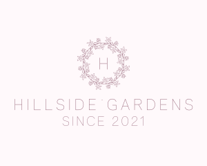 Garden Flower Wreath logo design