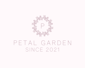 Garden Flower Wreath logo design