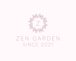 Garden Flower Wreath logo design