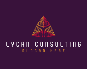 Abstract Triangle Pyramid logo design