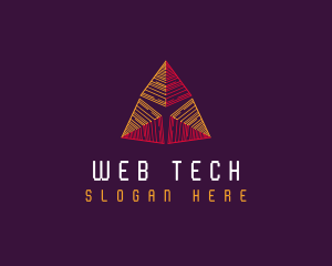 Abstract Triangle Pyramid logo design