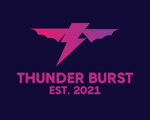 Thunder Bat Wings logo design