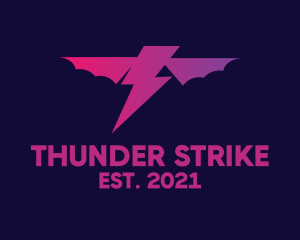 Thunder Bat Wings logo design