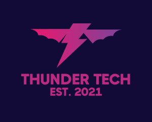 Thunder Bat Wings logo design