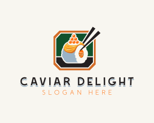 Fish Sushi Caviar logo design