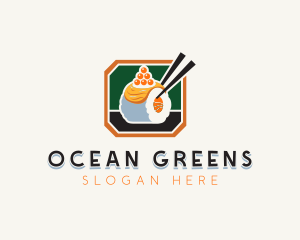 Fish Sushi Caviar logo design