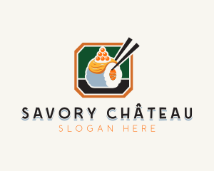 Fish Sushi Caviar logo design