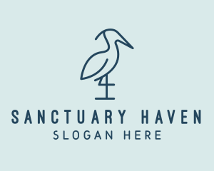 Heron Bird Sanctuary logo design
