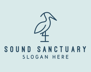 Heron Bird Sanctuary logo design