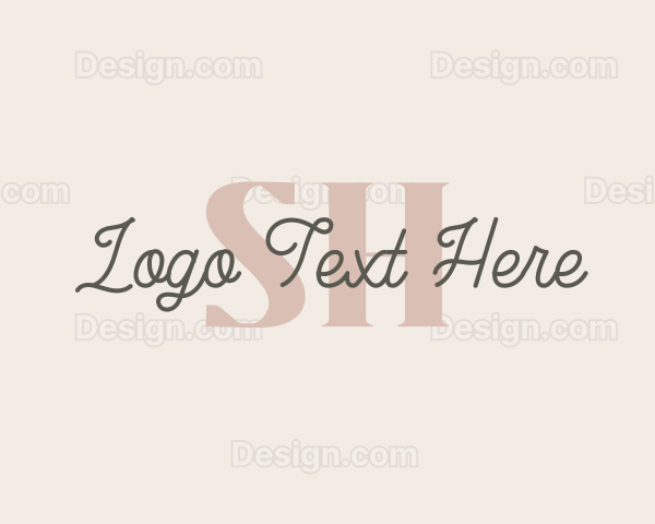 Elegant Cursive Signature Logo