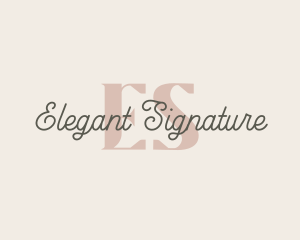 Elegant Cursive Signature logo design