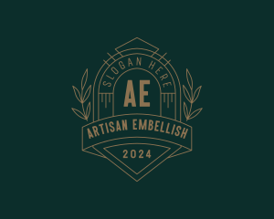 Artisanal Boutique Wreath logo design