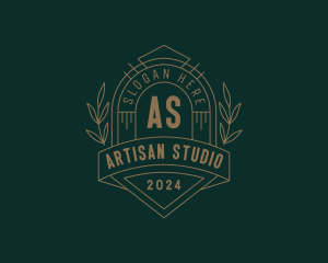 Artisanal Boutique Wreath logo design