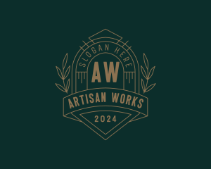 Artisanal Boutique Wreath logo design