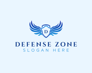 Wing Shield Angel logo design