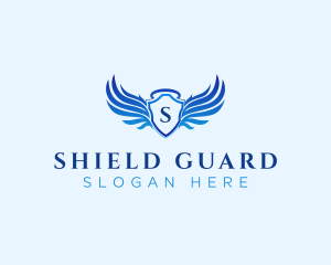 Wing Shield Angel logo design