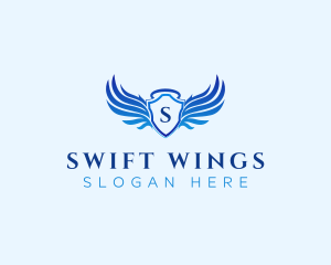 Wing Shield Angel logo design