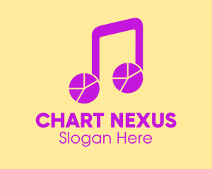 Musical Note Pie Chart logo