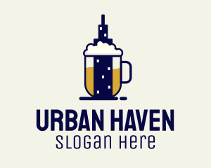 Mug Beer City logo design