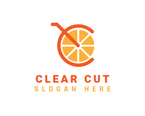 Orange Juice Letter C logo design